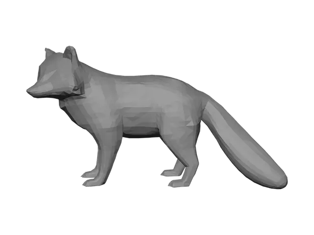 3D model for Low-Poly Raccoon