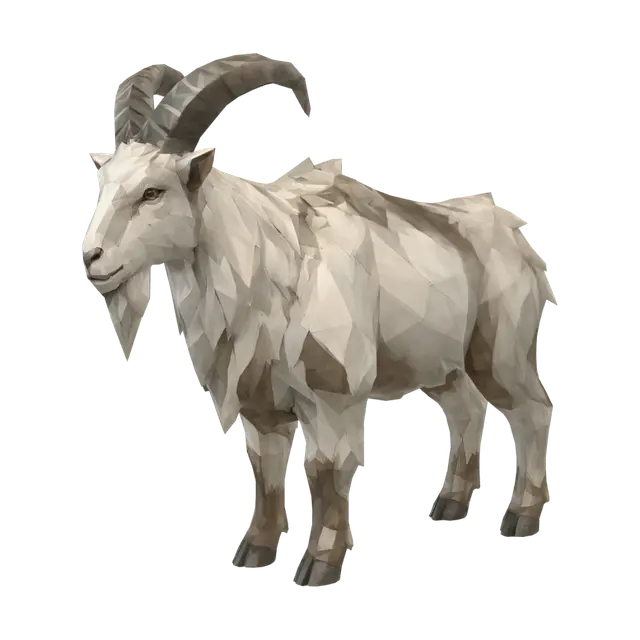 3D model for Low-Poly Alpine Ibex