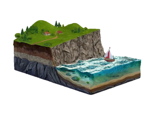 Iso Island - Isolated 3D model, vytvořený pomocí AI
