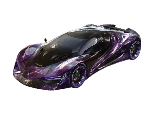Cosmic Velocity Zerone - Hypercar 3D model, vytvořený pomocí AI
