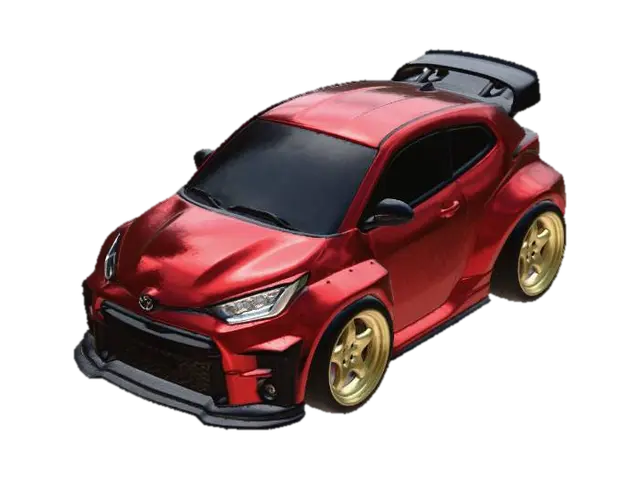 Red Rally 3D model, vytvořený pomocí AI