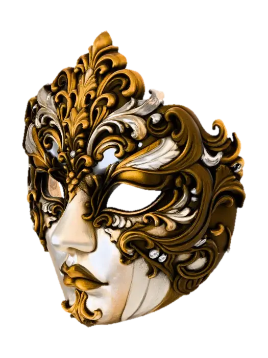 shiny mask - Theatrical 3D model, vytvořený pomocí AI