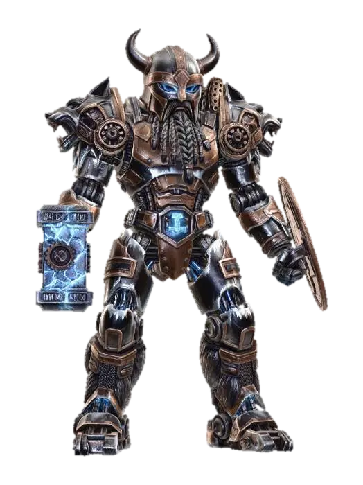 Stormforged Warlord - Fight 3D model, vytvořený pomocí AI