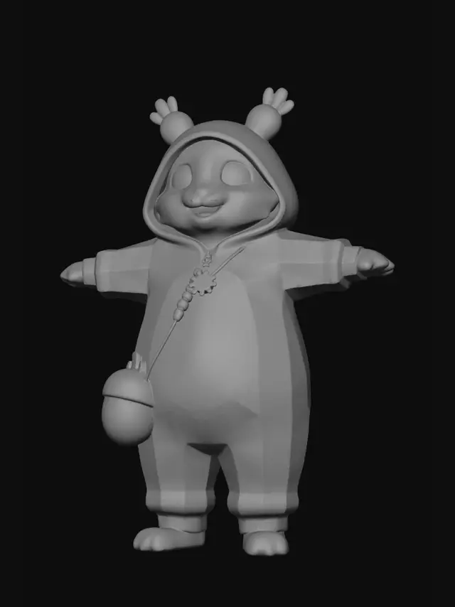 3D model for Sunny Patchwork Bunny