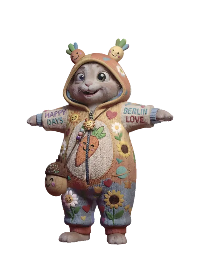 3D model for Sunny Patchwork Bunny
