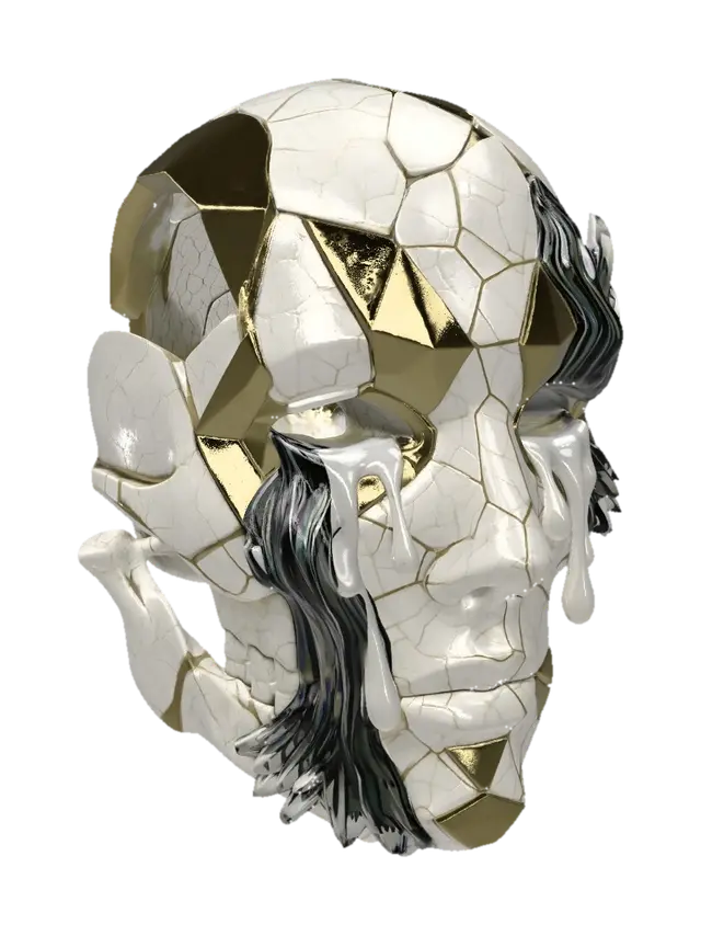 3D model for Golden Mosaic Skull