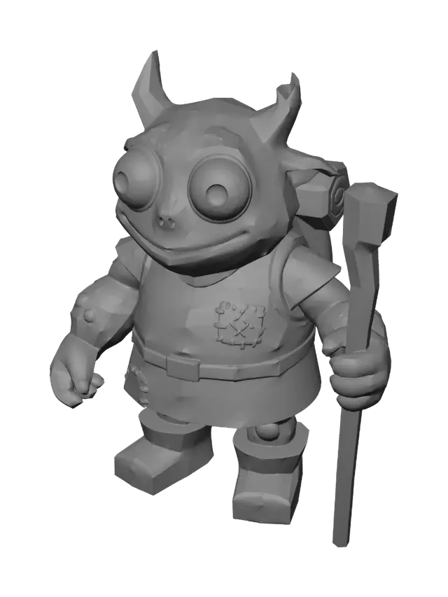 3D model for Voxel Goblin Adventurer