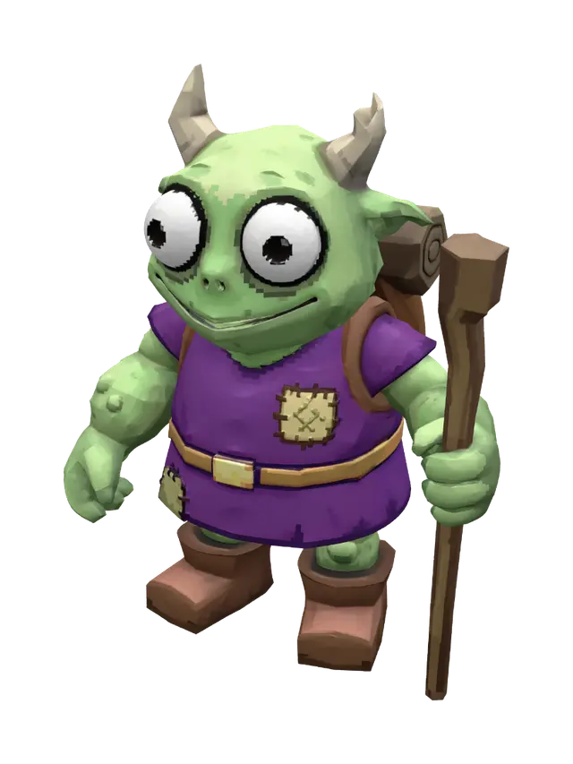3D model for Voxel Goblin Adventurer