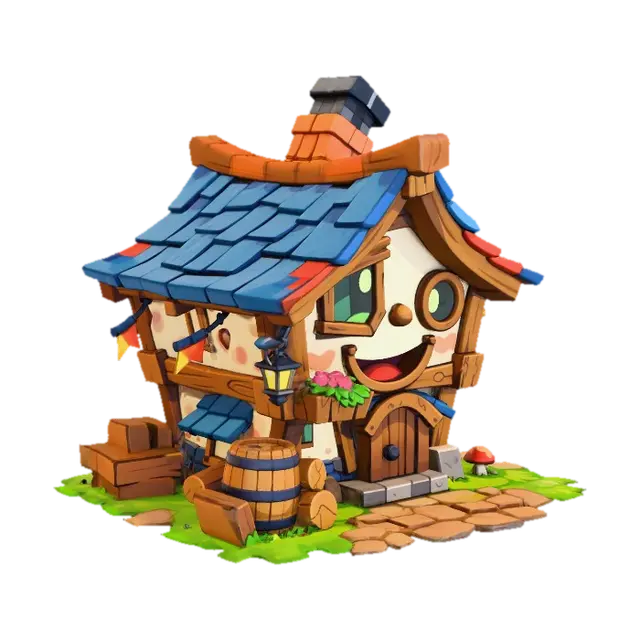 toon-house - Storybook 3D model, vytvořený pomocí AI