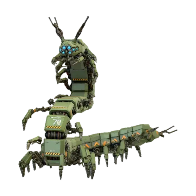 Caterpillar Siege Mech - Fight 3D model, vytvořený pomocí AI
