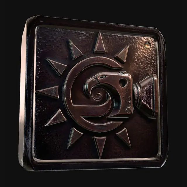 3D model for Bronze Sunburst Safe Door