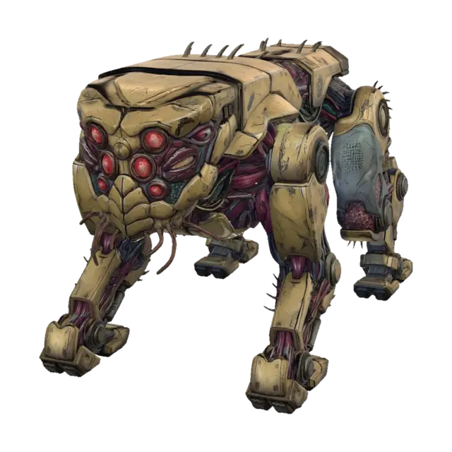 Goldclad Warhound - Shader 3D model, vytvořený pomocí AI