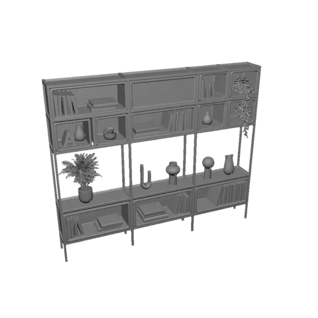3D model for Industrial Cube Shelf