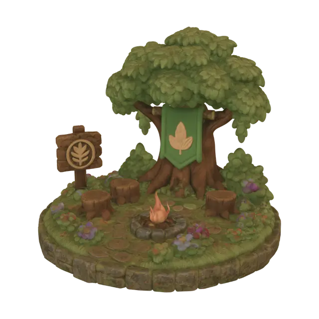 3D model for Forest Campfire Circle