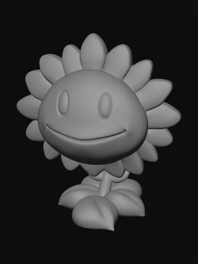 3D model for Smiling Sunflower