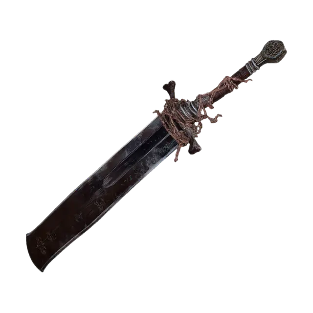 Chainbound Greatsword 3D model, vytvořený pomocí AI