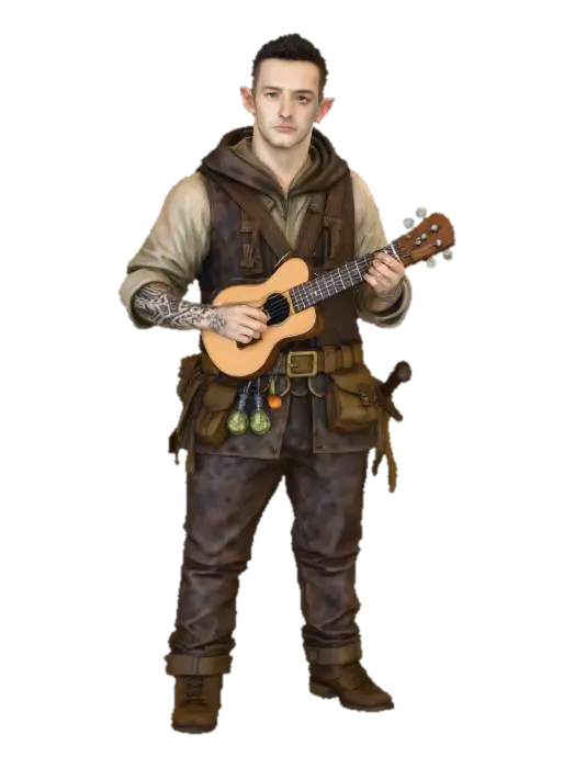Minstrel Elven Adventurer, #Christmas2025# - Strahd 3D model, vytvořený pomocí AI