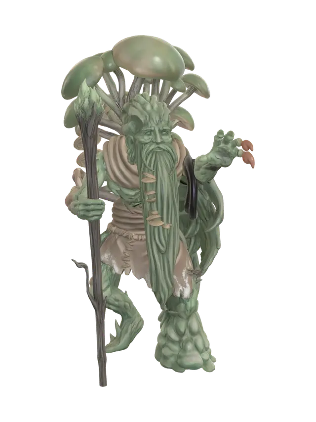 The Mycelium Sage of the Harbor 3D model, vytvořený pomocí AI