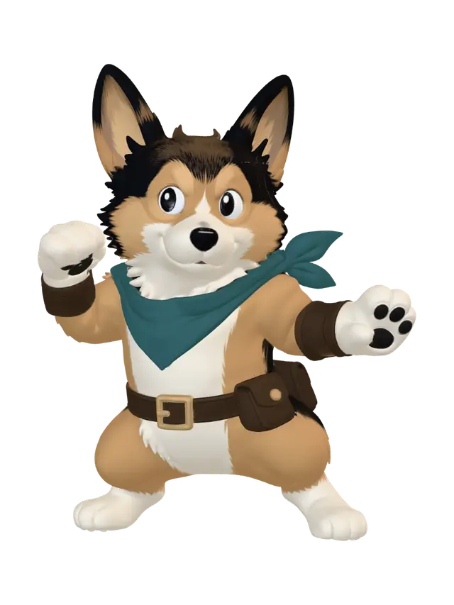 3D model for Bandit Corgi