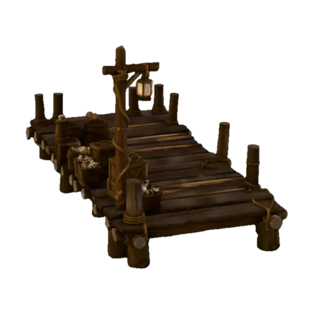 Dockside Still Life - Fishing 3D model, vytvořený pomocí AI