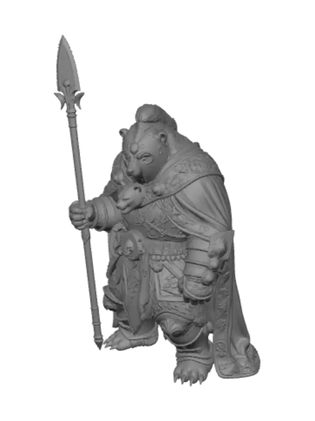 3D model for Armored Bear Warlord