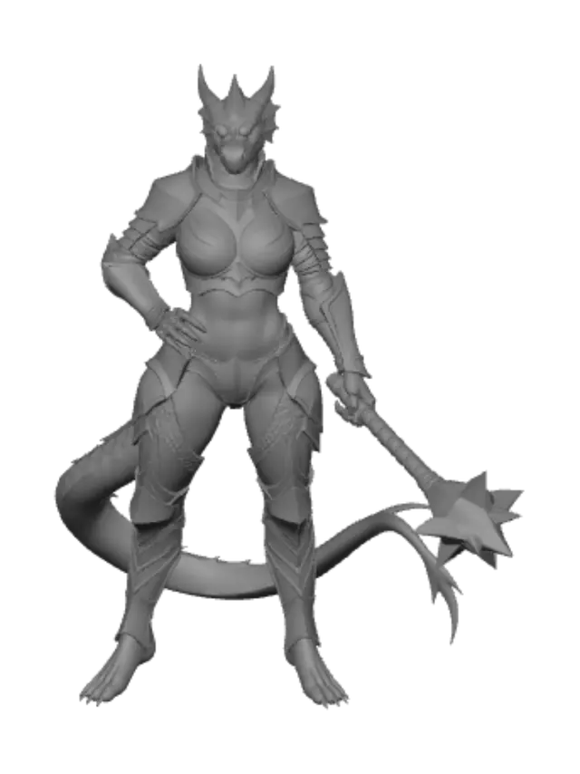 3D model for Crimson Dragon Knight