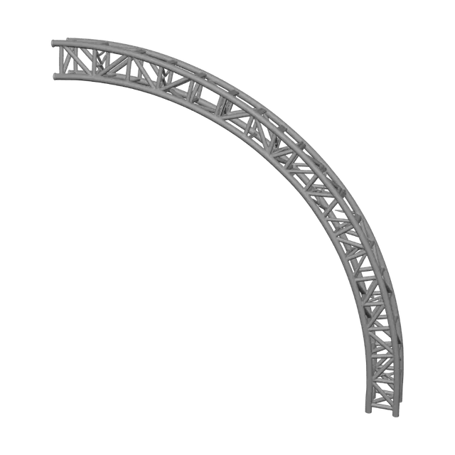 3D model for Curved Steel Truss Arch