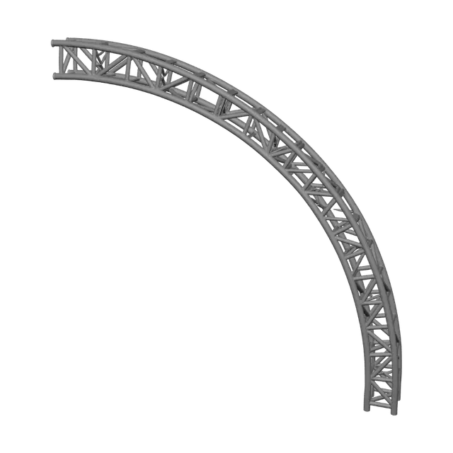3D model for Curved Steel Truss Arch