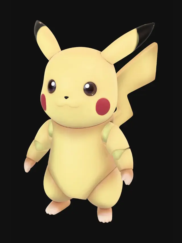 3D model for an articulated pikachu