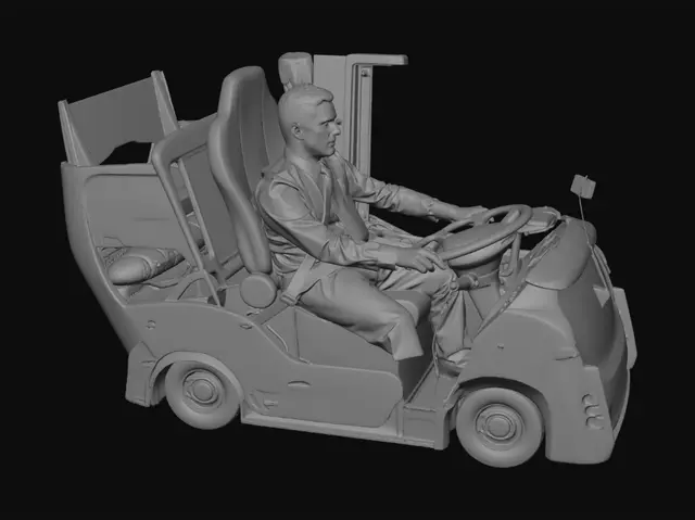 3D model for Bus Driver at the Wheel