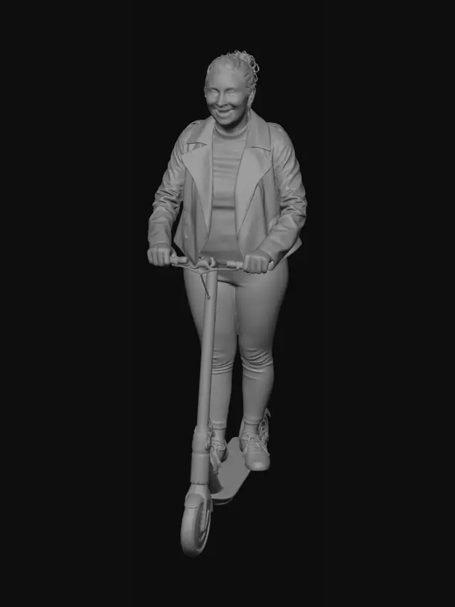 3D model for City Commuter on a Scooter
