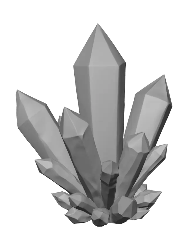 3D model for Prismatic Crystal Cluster