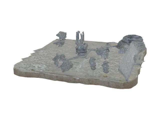 simple runes - Worldmap-3D-modell, genererad av AI