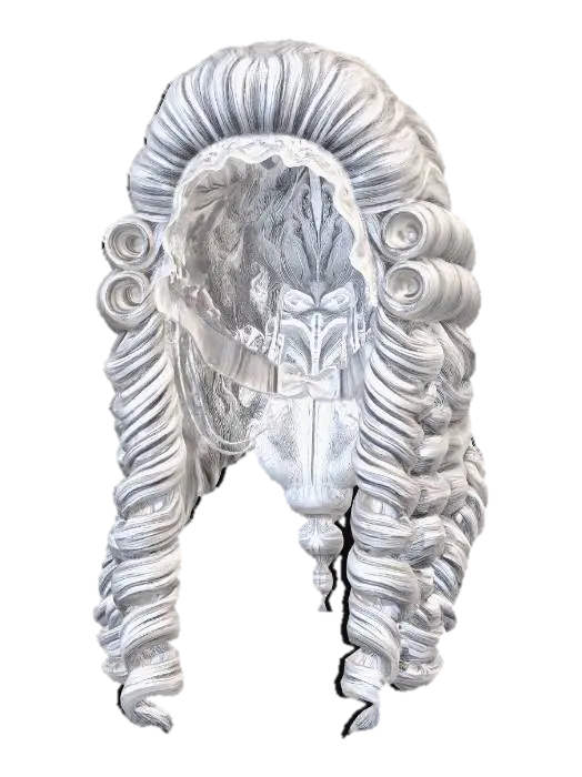 Azure Powdered Wig - Colonial 3D model, vytvořený pomocí AI