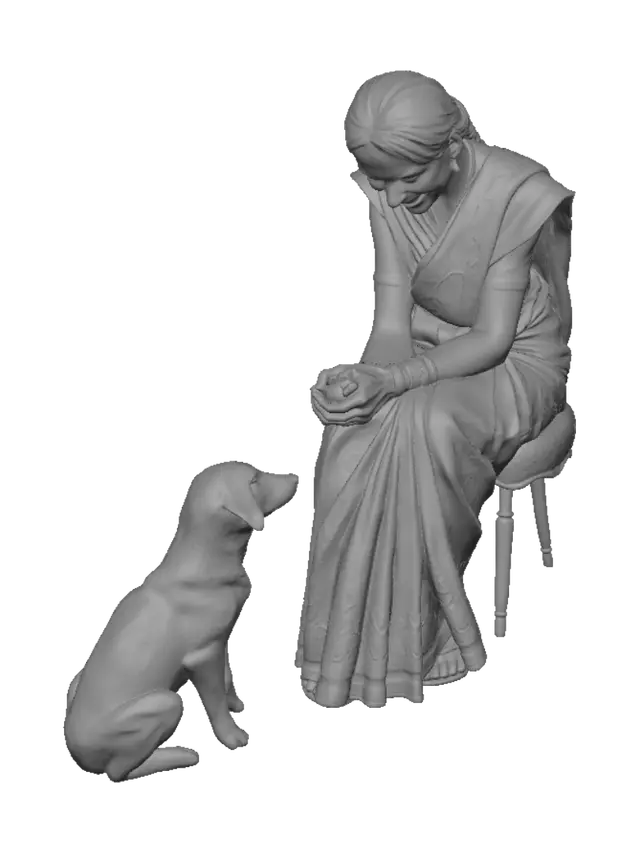 3D model for A Quiet Moment with a Puppy
