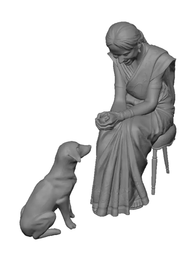 3D model for A Quiet Moment with a Puppy