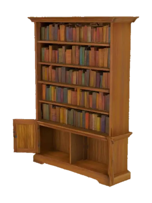 Library Nook - Study 3D model, vytvořený pomocí AI