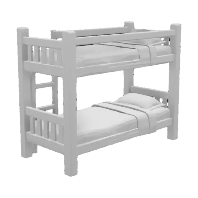 3D model for wooden bunk bed , #ded, #wood