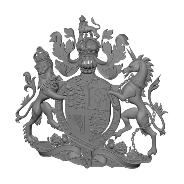 3D model for Royal Coat of Arms of the United Kingdom