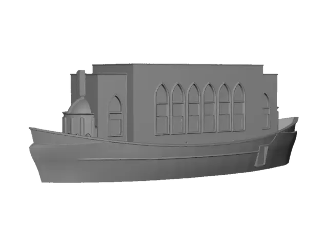 3D model for Arched-Window Houseboat