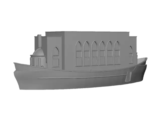 3D model for Arched-Window Houseboat