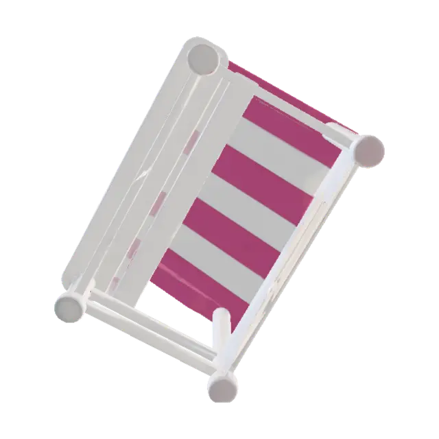3D model for Pink striped market stall
