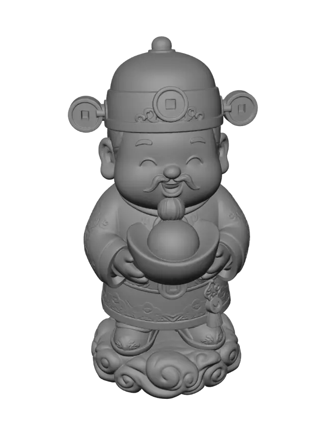 3D model for Cai Shen God of Wealth Figurine