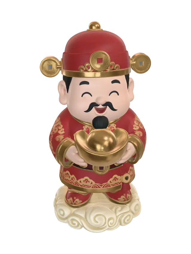 3D model for Cai Shen God of Wealth Figurine