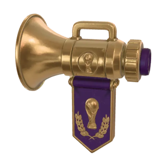 World Cup Golden Megaphones - Cheer 3D model, vytvořený pomocí AI