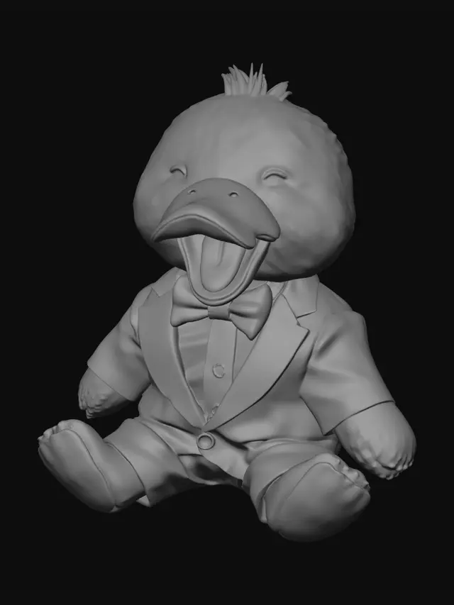 3D model for Duck in a Tuxedo Laughing