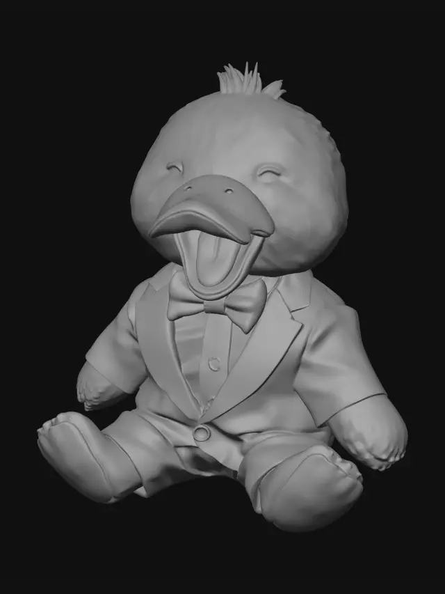 3D model for Duck in a Tuxedo Laughing