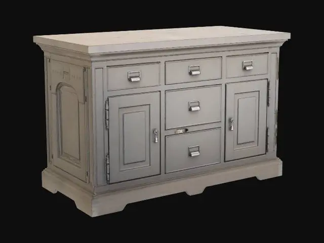 3D model for Gray metal tool chest with drawers