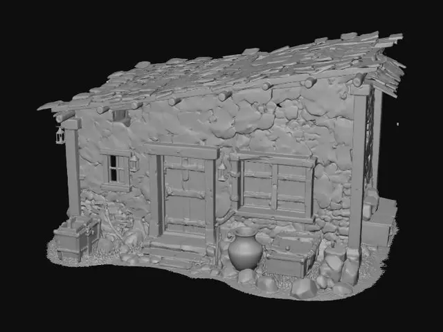 3D model for The Crumbling Stone Cottage