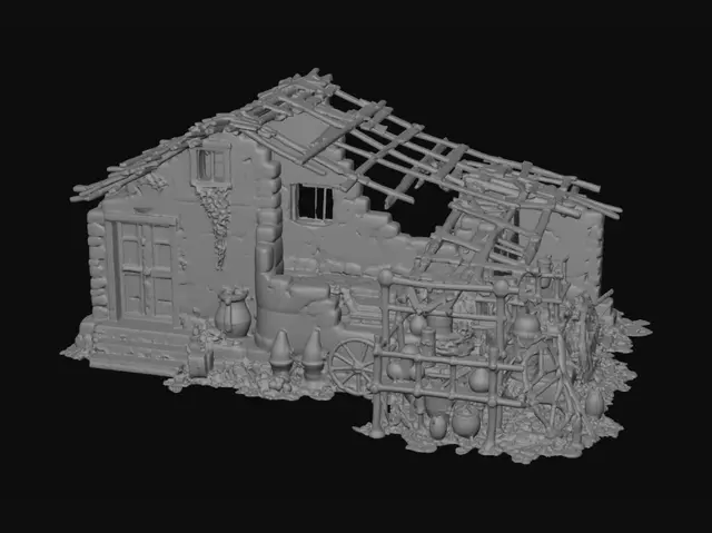 3D model for Ruined Stone Cottage